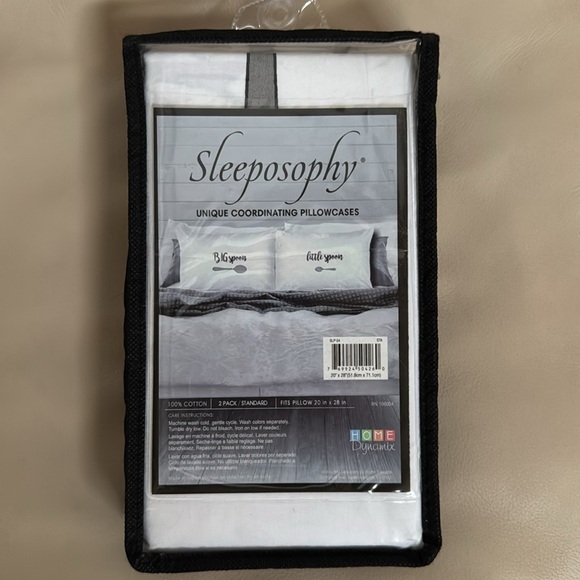 Sleeposophy Fun Standard Pillowcases Big Spoon Little Spoon - Picture 1 of 7